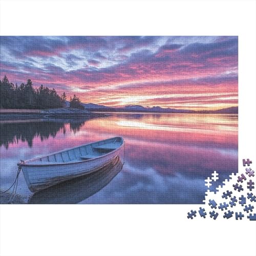 Boat on Lake Puzzles 500 Teile Für Erwachsene Puzzles Für Erwachsene 500 Teile Puzzle Lernspiele Heimdekoration Puzzle 500pcs (52x38cm) von CPXSEMAZA