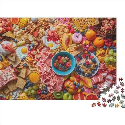 Breakfast Food 3D-Puzzles 300 Teile Für Erwachsene Puzzles Für Erwachsene 300 Teile Puzzle Lernspiele Ungelöstes Puzzle 300pcs (40x28cm) von CPXSEMAZA