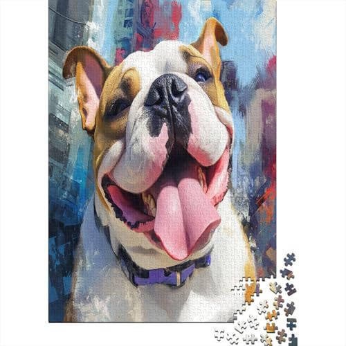 Bulldog Puzzle 1000 Teile Für Erwachsene Puzzles Für Erwachsene 1000-teiliges Puzzle Lernspiele Heimdekorationspuzzle 1000pcs (75x50cm) von CPXSEMAZA