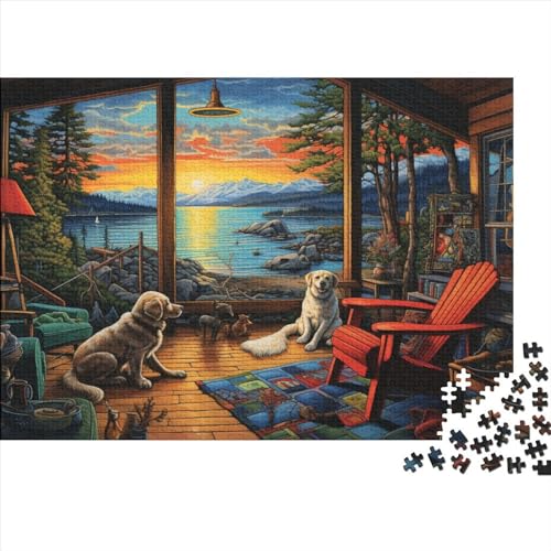 Cabin by The Lake Puzzle, 1000 Teile Puzzle, Erwachsene Puzzle, Einzigartiges Puzzle, Familienpuzzle, Denkspiel 1000pcs (75x50cm) von CPXSEMAZA