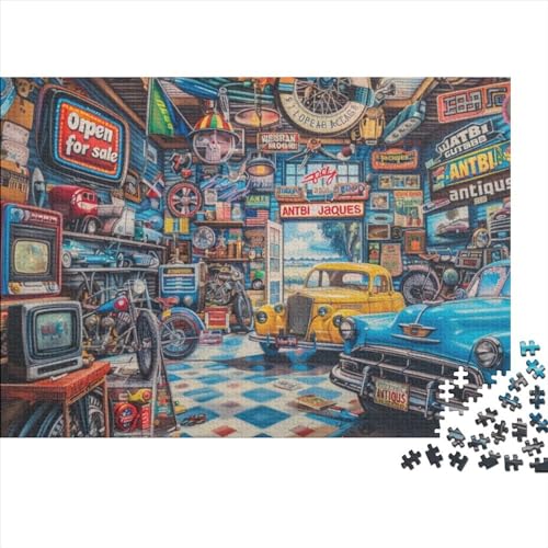 Car Repair Shop Jigsaw Puzzle Für Sohn/Kinder Familie Zusammen 300 Schlafzimmer Dekoration Puzzles Erwachsene 300 Stück Holz Puzzle Spiel Kinder Geschenk 300pcs (40x28cm) von CPXSEMAZA