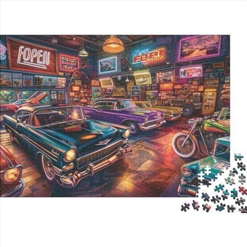 Car Repair Shop Puzzle 300 Teile,Puzzle Für Erwachsene, Impossible Puzzle,Geschicklichkeitsspiel Für Die Ganze Familie,Home Dekoration Puzzle 300pcs (40x28cm) von CPXSEMAZA