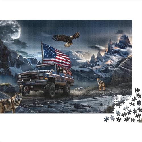 Cars and Beasts Jigsaw Puzzle Für Sohn/Kinder Familie Zusammen 1000 Schlafzimmer Dekoration Puzzles Erwachsene 1000 Stück Holz Puzzle Spiel Kinder Geschenk 1000pcs (75x50cm) von CPXSEMAZA