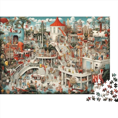 Cartoon Art Theme 300 Stück Puzzle - 300 Puzzles Für Erwachsene Spiel Spielzeug Geschenk 300pcs (40x28cm) von CPXSEMAZA