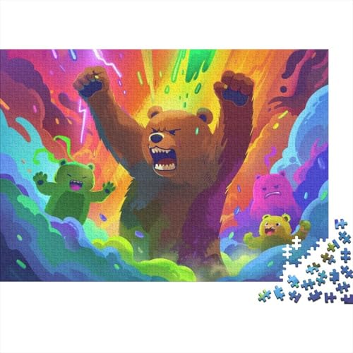 Cartoon Bear Holzpuzzle 1000 Teile | Einzigartiges Puzzle | Puzzles Für Erwachsene 1000pcs (75x50cm) von CPXSEMAZA