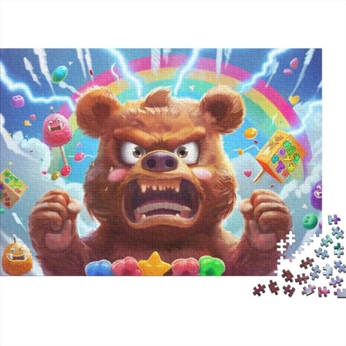 Cartoon Bear Puzzle, 300 Teile Puzzle, Erwachsene Puzzle, Einzigartiges Puzzle, Familienpuzzle, Denkspiel 300pcs (40x28cm) von CPXSEMAZA