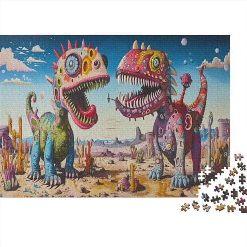 Cartoon Dinosaur 300-teiliges Holzpuzzle Für Erwachsene, 300-teiliges Puzzle, Einzigartige Heimdekoration Und Geschenke, 300-teiliges Puzzle, Spielzeug Und Spiele 300pcs (40x28cm) von CPXSEMAZA