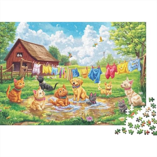 Cartoon Kitten Puzzles Für Erwachsene 500 Teile 500 Teile Puzzles Impossible Puzzle 500 Teile Puzzles Spielzeug Und Spiele 500pcs (52x38cm) von CPXSEMAZA