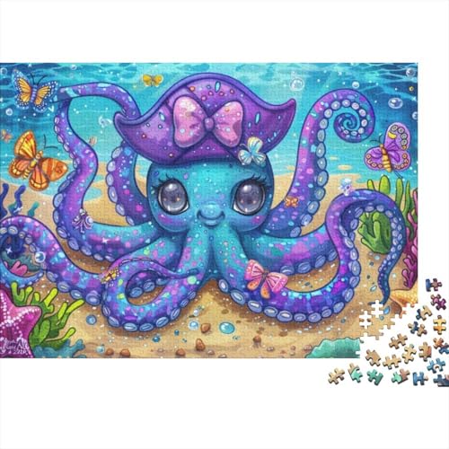 Cartoon Octopus Puzzle, 1000 Teile Puzzle, Erwachsene Puzzle, Einzigartiges Puzzle, Familienpuzzle, Denkspiel 1000pcs (75x50cm) von CPXSEMAZA