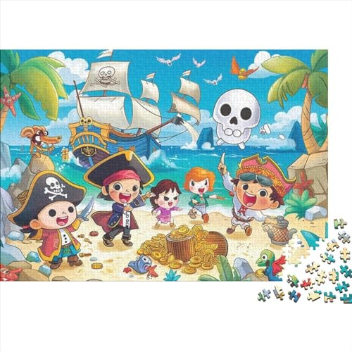 Cartoon Pirate 500 Teile Puzzle Puzzle Erwachsene 500 Teile Geschicklichkeitsspiel Für Die Ganze FamiliePuzzle Farbenfrohes Erwachsenen Puzzle Ab 14 Jahren 500pcs (52x38cm) von CPXSEMAZA