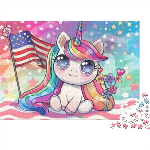 Cartoon Unicorn Puzzle, 300 Teile Puzzle, Erwachsene Puzzle, Einzigartiges Puzzle, Familienpuzzle, Denkspiel 300pcs (40x28cm) von CPXSEMAZA