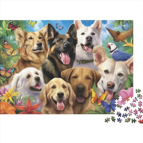 Cat and Dog Selfie Wunderschön Illustriertes 300-teiliges Puzzle Für Erwachsene 300pcs (40x28cm) von CPXSEMAZA