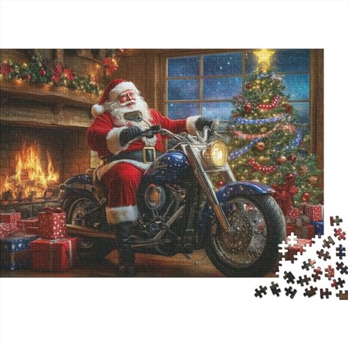 Christmas Motorcycle Erwachsene Puzzles Für Erwachsene, 300-teiliges Puzzle, 300 Teile Stressabbauende Puzzles, 300 Puzzles Für Erwachsene Für Erwachsene Und Kinder Ab 12 Jahren 300pcs (40x28cm) von CPXSEMAZA