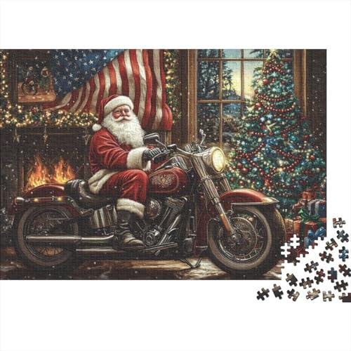 Christmas Motorcycle | Puzzle Für Erwachsene | Puzzle Für Jugendliche | Schwieriges Puzzle | 500 Teile Puzzle 500pcs (52x38cm) von CPXSEMAZA