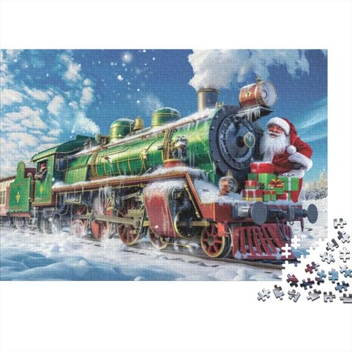 Christmas Train Puzzle, 300 Teile Puzzle, Erwachsene Puzzle, Einzigartiges Puzzle, Familienpuzzle, Denkspiel 300pcs (40x28cm) von CPXSEMAZA