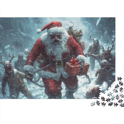 Christmas Zombie Puzzle Für Erwachsene 1000 Teile Santa Claus Puzzle 1000 Teile Für Erwachsene Geschenke 1000pcs (75x50cm) von CPXSEMAZA