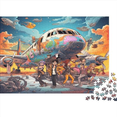 Colored Airplane Jigsaw Puzzle Für Sohn/Kinder Familie Zusammen 300 Schlafzimmer Dekoration Puzzles Erwachsene 300 Stück Holz Puzzle Spiel Kinder Geschenk 300pcs (40x28cm) von CPXSEMAZA