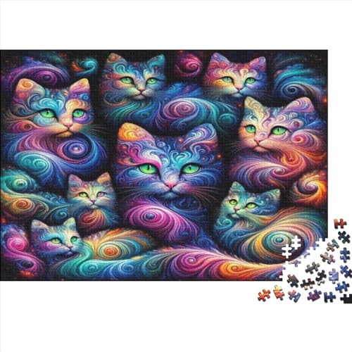 Colored Cats Puzzles 1000 Teile Für Erwachsene Puzzles Für Erwachsene 1000 Teile Puzzle Lernspiele 1000pcs (75x50cm) von CPXSEMAZA