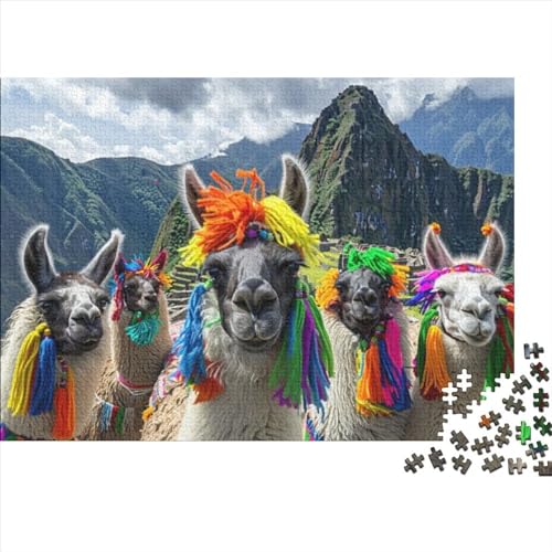 Colorful Alpaca (2) Holzpuzzle 300 Teile | Einzigartiges Puzzle | Puzzles Für Erwachsene 300pcs (40x28cm) von CPXSEMAZA