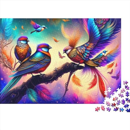 Colorful Bird Jigsaw Puzzle Für Sohn/Kinder Familie Zusammen 1000 Schlafzimmer Dekoration Puzzles Erwachsene 1000 Stück Holz Puzzle Spiel Kinder Geschenk 1000pcs (75x50cm) von CPXSEMAZA