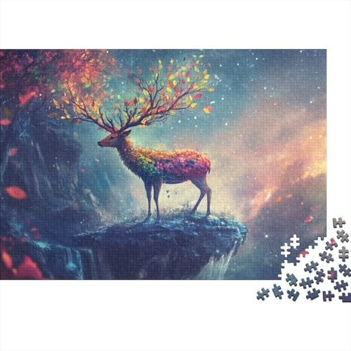 Colorful Deer Puzzles 1000 Teile Für Erwachsene Puzzles Für Erwachsene 1000 Teile Puzzle Lernspiele Heimdekoration Puzzle 1000pcs (75x50cm) von CPXSEMAZA