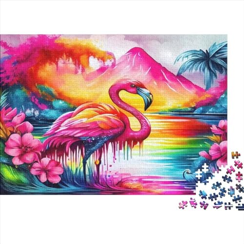 Colorful Flamingo 3D-Puzzles 300 Teile Für Erwachsene Puzzles Für Erwachsene 300 Teile Puzzle Lernspiele Ungelöstes Puzzle 300pcs (40x28cm) von CPXSEMAZA