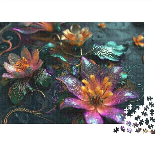 Colorful Flowers Jigsaw Puzzle Für Sohn/Kinder Familie Zusammen 300 Schlafzimmer Dekoration Puzzles Erwachsene 300 Stück Holz Puzzle Spiel Kinder Geschenk 300pcs (40x28cm) von CPXSEMAZA