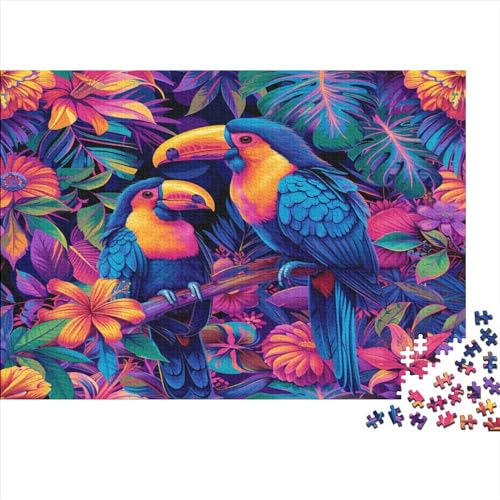 Colorful Parrot 3D-Puzzles 300 Teile Für Erwachsene Puzzles Für Erwachsene 300 Teile Puzzle Lernspiele Ungelöstes Puzzle 300pcs (40x28cm) von CPXSEMAZA