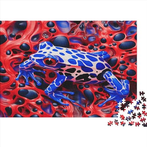 Colorful Poison Dart Frog 1000-teilige Holzpuzzles Für Erwachsene. 1000-teilige Puzzles. Impossible Puzzle. 1000-teilige Puzzles Für Erwachsene Und Kinder Ab 12 Jahren 1000pcs (75x50cm) von CPXSEMAZA