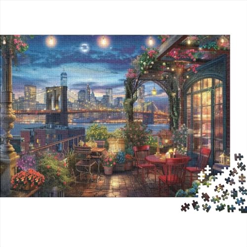 Colorful Roof Garden 500-teiliges Holzpuzzle Für Erwachsene, 500-teiliges Puzzle, Einzigartige Heimdekoration Und Geschenke, 500-teiliges Puzzle, Spielzeug Und Spiele 500pcs (52x38cm) von CPXSEMAZA