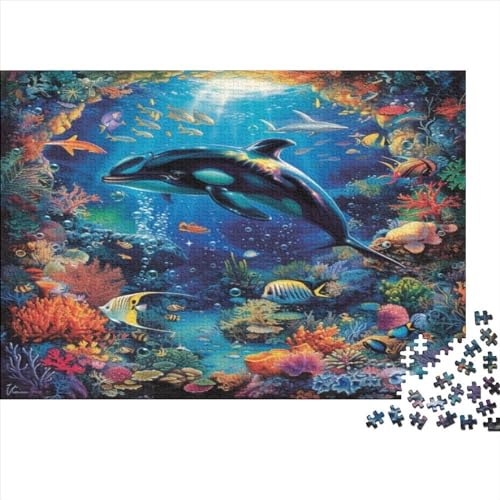 Colorful Sea Creatures Puzzle, 300 Teile Puzzle, Erwachsene Puzzle, Einzigartiges Puzzle, Familienpuzzle, Denkspiel 300pcs (40x28cm) von CPXSEMAZA