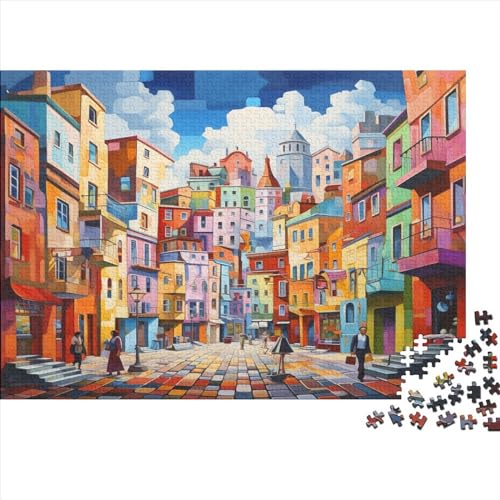 Colorful Streets Puzzles 300 Teile Für Erwachsene Puzzles Für Erwachsene 300 Teile Puzzle Lernspiele Ungelöstes Puzzle 300pcs (40x28cm) von CPXSEMAZA