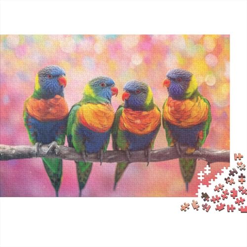 Colourful Birds Puzzle, 300 Teile Puzzle, Erwachsene Puzzle, Einzigartiges Puzzle, Familienpuzzle, Denkspiel 300pcs (40x28cm) von CPXSEMAZA