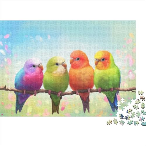 Colourful Birds Puzzle, 300 Teile Puzzle, Erwachsene Puzzle, Einzigartiges Puzzle, Familienpuzzle, Denkspiel 300pcs (40x28cm) von CPXSEMAZA