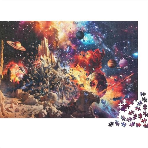 Cosmic Skeleton Jigsaw Puzzle Für Sohn/Kinder Familie Zusammen 1000 Schlafzimmer Dekoration Puzzles Erwachsene 1000 Stück Holz Puzzle Spiel Kinder Geschenk 1000pcs (75x50cm) von CPXSEMAZA