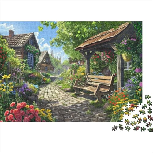 Country Garden Puzzle, 1000 Teile Puzzle, Erwachsene Puzzle, Einzigartiges Puzzle, Familienpuzzle, Denkspiel 1000pcs (75x50cm) von CPXSEMAZA