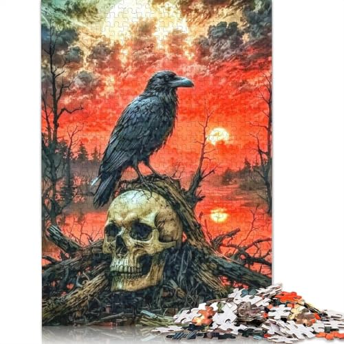 Crows Puzzlespiele Für Erwachsene 1000 Jigsaws Skull 1000 Teile Puzzles Für Erwachsene Geschenke 1000pcs (75x50cm) von CPXSEMAZA