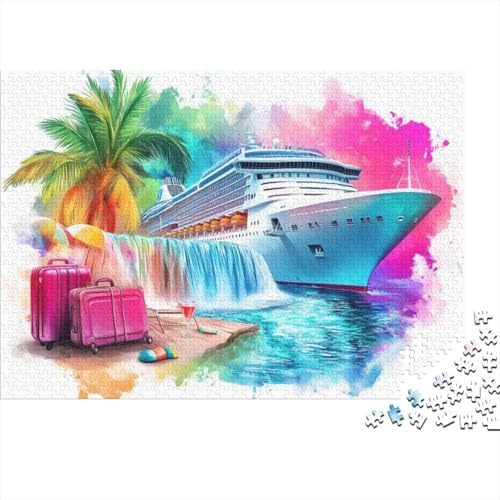 Cruise Ship 300 Teile Holzpuzzle Für Erwachsene Puzzle 300 Teile Heimdekorationspuzzle 300 Puzzles Für Erwachsene Spielzeug Und Spiele 300pcs (40x28cm) von CPXSEMAZA