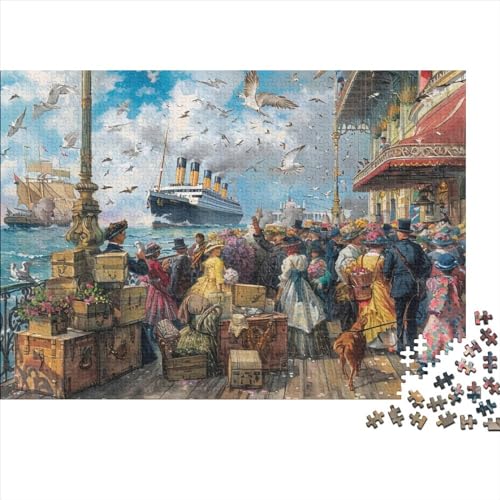 Cruise Ship Crowded Pier Puzzles Für Erwachsene 1000 Teile Puzzles Für Erwachsene Puzzles 1000 Teile Für Erwachsene Anspruchsvolles Spiel 1000pcs (75x50cm) von CPXSEMAZA