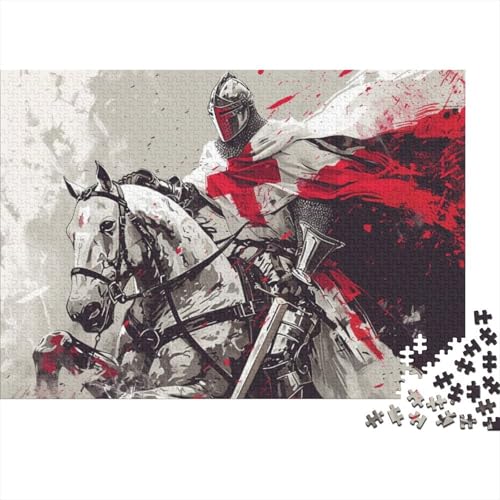 Crusader Knight Jigsaw Puzzle Für Sohn/Kinder Familie Zusammen 300 Schlafzimmer Dekoration Puzzles Erwachsene 300 Stück Holz Puzzle Spiel Kinder Geschenk 300pcs (40x28cm) von CPXSEMAZA