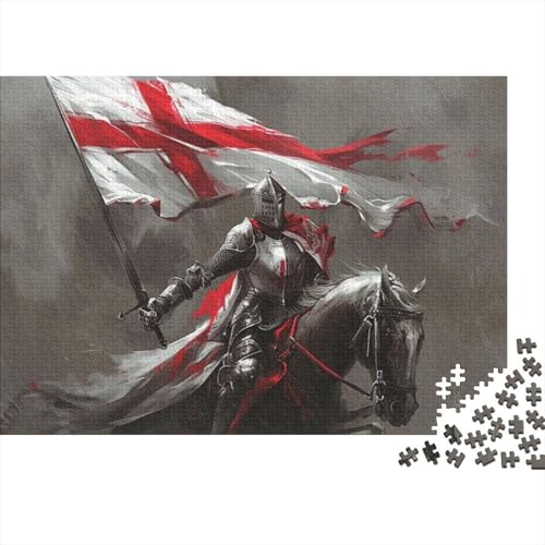 Crusader Knight Jigsaw Puzzle Für Sohn/Kinder Familie Zusammen 300 Schlafzimmer Dekoration Puzzles Erwachsene 300 Stück Holz Puzzle Spiel Kinder Geschenk 300pcs (40x28cm) von CPXSEMAZA