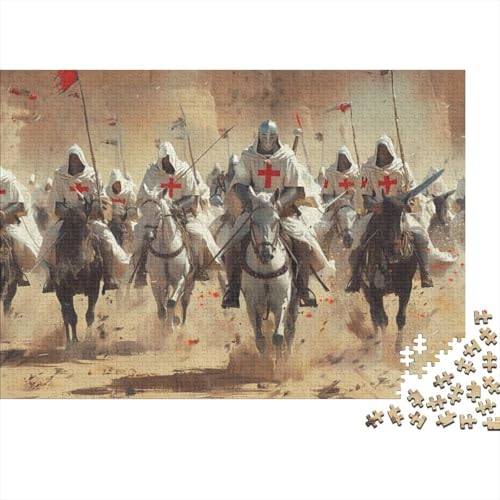 Crusader Knight Puzzle, 1000 Teile Puzzle, Erwachsene Puzzle, Einzigartiges Puzzle, Familienpuzzle, Denkspiel 1000pcs (75x50cm) von CPXSEMAZA