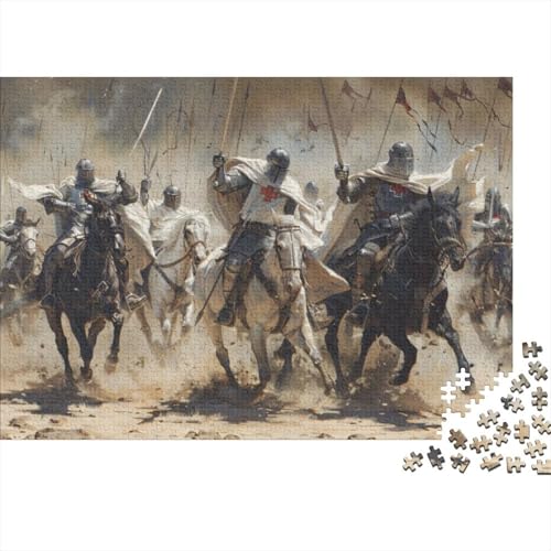 Crusader Knight Puzzle, 300 Teile Puzzle, Erwachsene Puzzle, Einzigartiges Puzzle, Familienpuzzle, Denkspiel 300pcs (40x28cm) von CPXSEMAZA