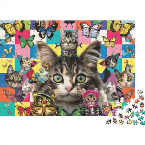 Cute Cat 300-teilige Holzpuzzles Für Erwachsene. 300-teilige Puzzles. Impossible Puzzle. 300-teilige Puzzles Für Erwachsene Und Kinder Ab 12 Jahren 300pcs (40x28cm) von CPXSEMAZA