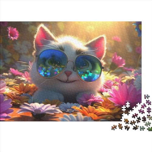 Cute Cat Puzzle, 1000 Teile Puzzle, Erwachsene Puzzle, Einzigartiges Puzzle, Familienpuzzle, Denkspiel 1000pcs (75x50cm) von CPXSEMAZA