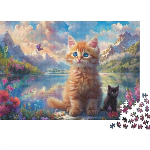 Cute Cat Puzzle, 300 Teile Puzzle, Erwachsene Puzzle, Einzigartiges Puzzle, Familienpuzzle, Denkspiel 300pcs (40x28cm) von CPXSEMAZA