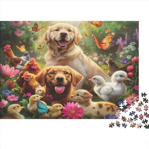 Cute Cats and Dogs Puzzle, 1000 Teile Puzzle, Erwachsene Puzzle, Einzigartiges Puzzle, Familienpuzzle, Denkspiel 1000pcs (75x50cm) von CPXSEMAZA