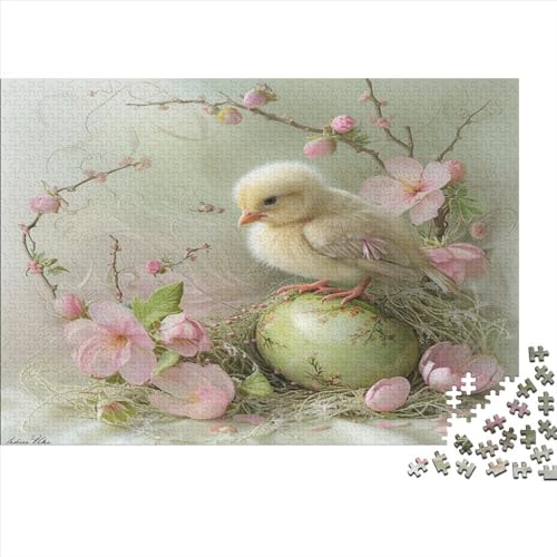 Cute Chick 1000-teiliges Holzpuzzle Für Erwachsene, 1000-teiliges Puzzle, Einzigartige Heimdekoration Und Geschenke, 1000-teiliges Puzzle, Spielzeug Und Spiele 1000pcs (75x50cm) von CPXSEMAZA