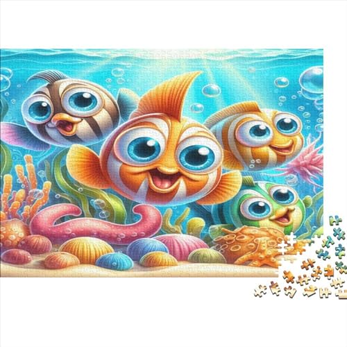 Cute Clown Fish 1000-teilige Holzpuzzles Für Erwachsene. 1000-teilige Puzzles. Impossible Puzzle. 1000-teilige Puzzles Für Erwachsene Und Kinder Ab 12 Jahren 1000pcs (75x50cm) von CPXSEMAZA