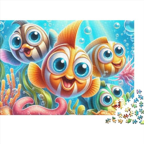 Cute Clown Fish Puzzle, 1000 Teile Puzzle, Erwachsene Puzzle, Einzigartiges Puzzle, Familienpuzzle, Denkspiel 1000pcs (75x50cm) von CPXSEMAZA